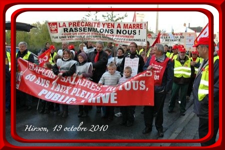 Manifestation &agrave; Hirson  19 octobre 2010