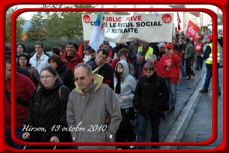 Manifestation &agrave; Hirson  19 octobre 2010